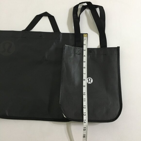 Lululemon 2 Sizes Gift Bag NEW! Black Lululemon Logo Printed - Picture 12 of 16